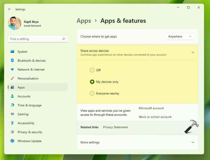 share my internet connection with other devices windows 11