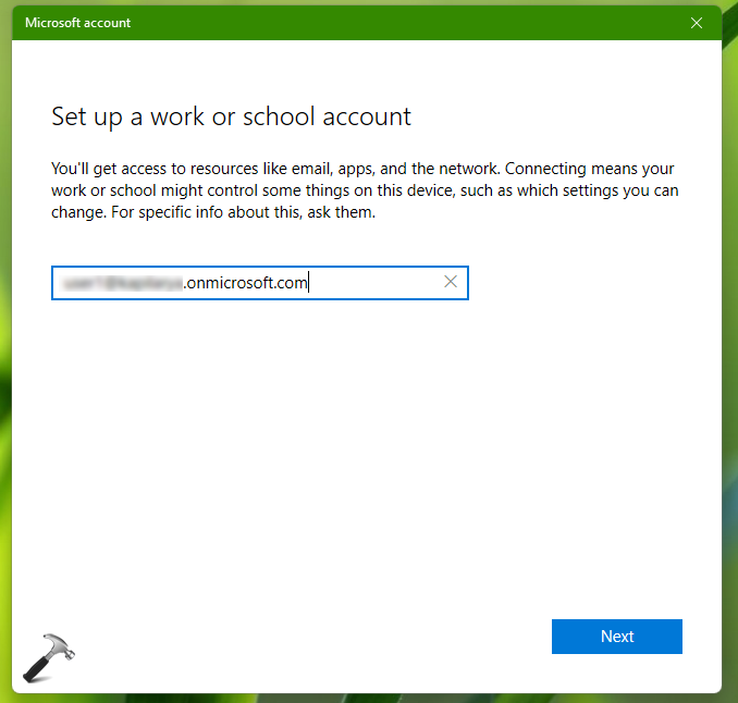 cannot remove work or school account from windows 11