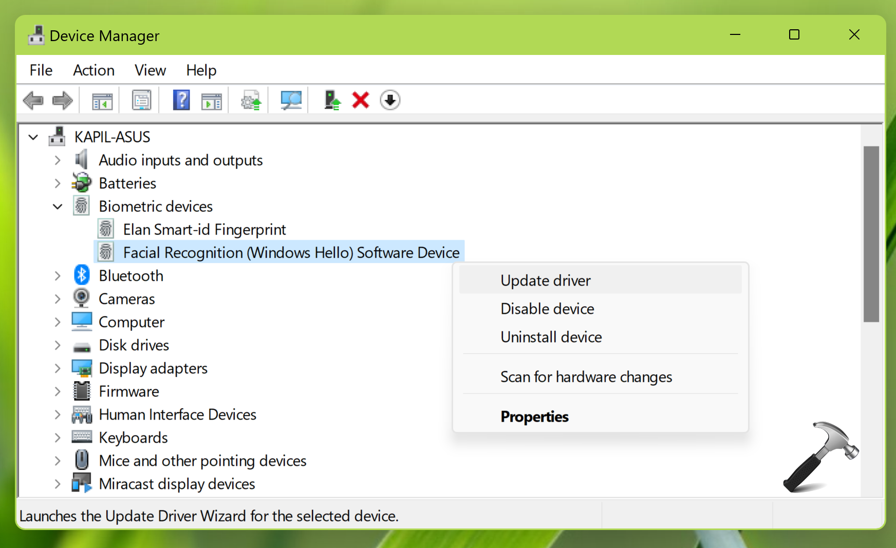 Windows Hello not working in Windows 11