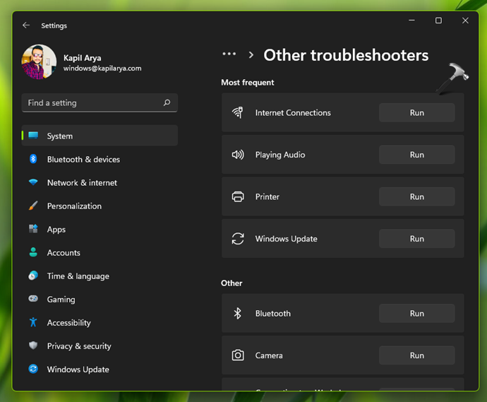 How To Run Troubleshooters In Windows 11